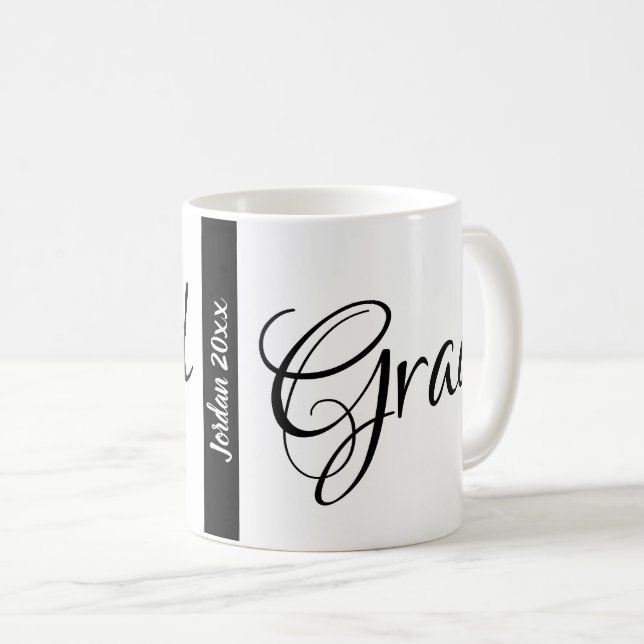 Grad graduation Custom Name and Year Coffee Mug (Front Right)