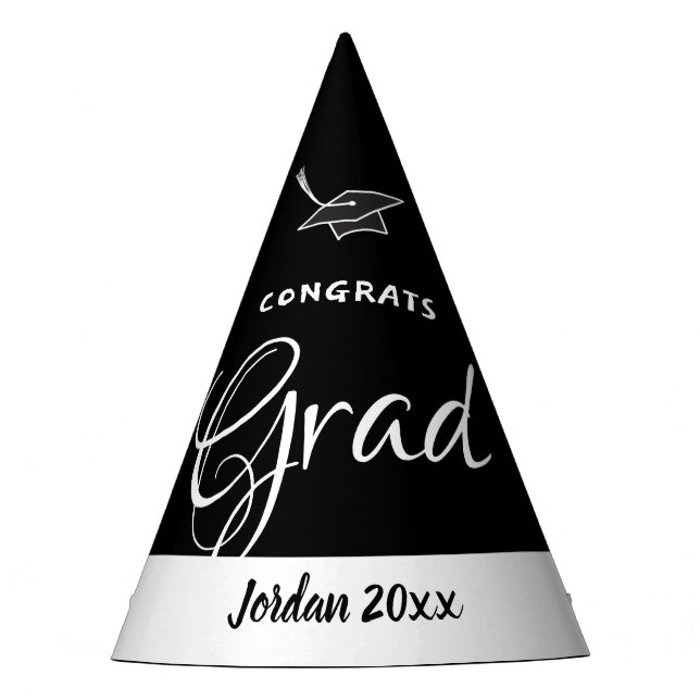 grad graduation Paper Party Hat (Front)