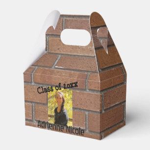 Grad Graffiti Photo on Bricks Favour Box