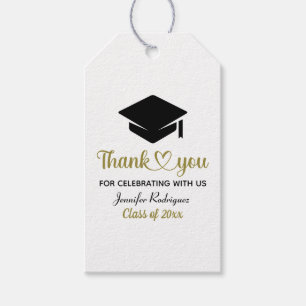 Grad Love And Thanks Graduation Cap Thank You Gift Tags