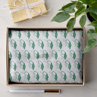 Grad Modern Dark Green Graduation Cap Tissue Paper