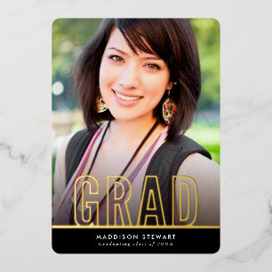 GRAD modern photo outline type overlay black gold