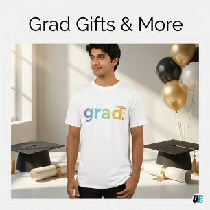 Grad Modern Trendy Graduation Personalised T-Shirt