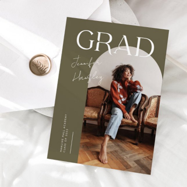 GRAD Olive Arch Graduation Announcement (Creator Uploaded)