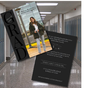 Grad Party 1-Photo Vertical Photo Invitation