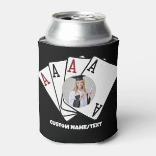 Grad Party 4 Aces Photo Cooler - Custom Koozie