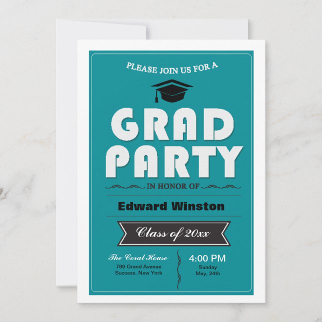 Grad Party Invitation (Front)