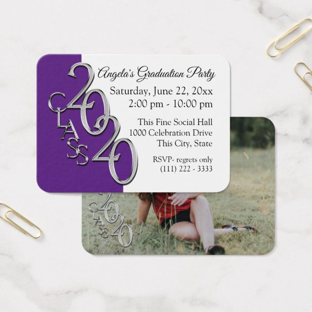Grad Party Mini Pocket Photo Insert Card 2020 (Office)
