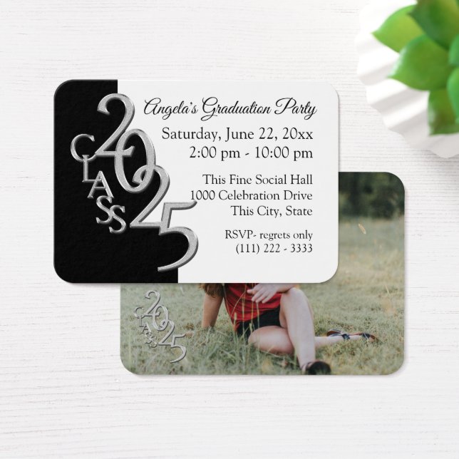 Grad Party Mini Pocket Photo Insert Card 2025 (Desk)