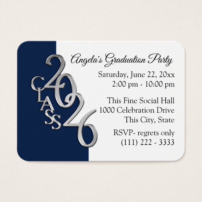 Grad Party Mini Pocket Photo Insert Card 2026 (Front)
