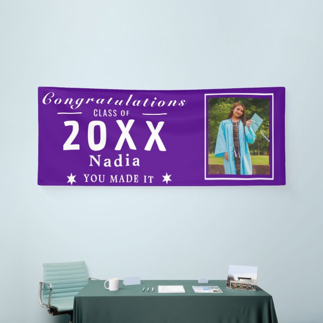 Grad Photo Banner - Class Of Personalised Custom (Tradeshow)