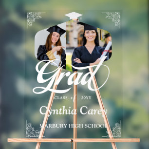 Grad Photo Collage Graduation Acrylic Sign