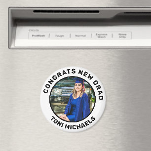 Grad Photo Magnet - Personalised Name Custom Year