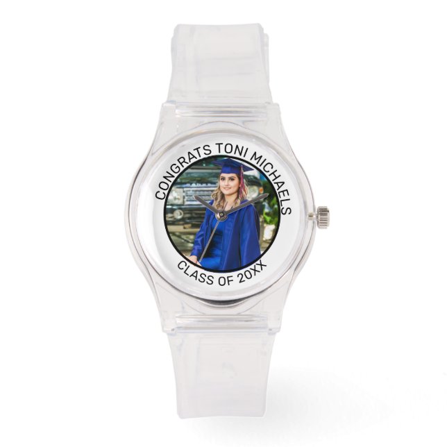 Grad Photo Watch - Personalised Custom Gift (Front)