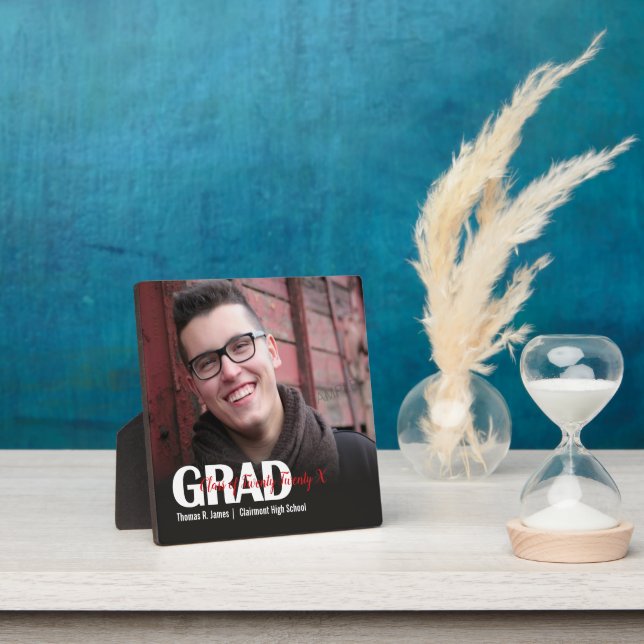 GRAD photo with Colour Script Year Square Tabletop Plaque (Insitu)