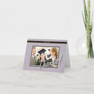 Grad Picture Thank You Card: Purple Card