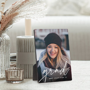 Grad Script Overlay   Graduation Photo Vertical Plaque