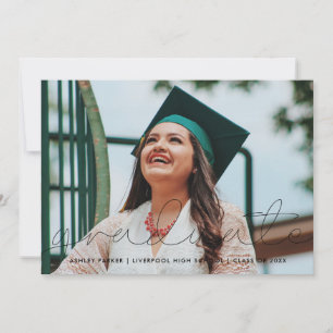 Grad Script Photo Graduate Announcement Card_smoke
