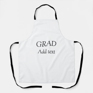 Grad simple minimal graduation elegant modern typo apron