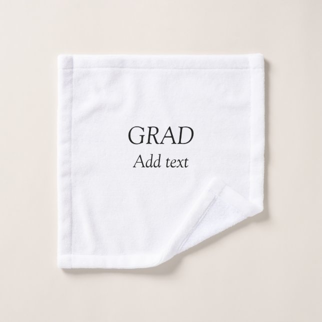 Grad simple minimal graduation elegant modern typo wash cloth (Wash Cloth)