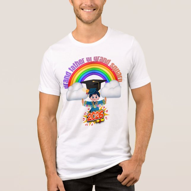 Grad Squad 2026 Rainbow Family Matching T-Shirt fo Tri-Blend Shirt (Front)