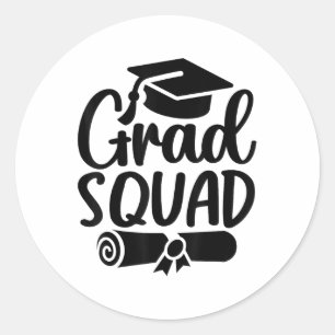 Grad Squad Cl Of 2025 Graduation _1  Classic Round Sticker