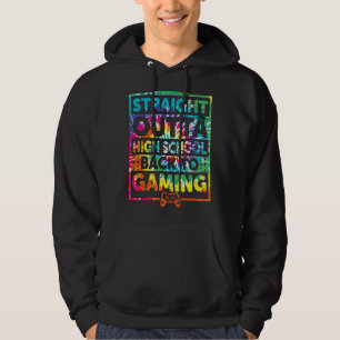 Grad Straight Outta High School Gaming Video Gamer Hoodie