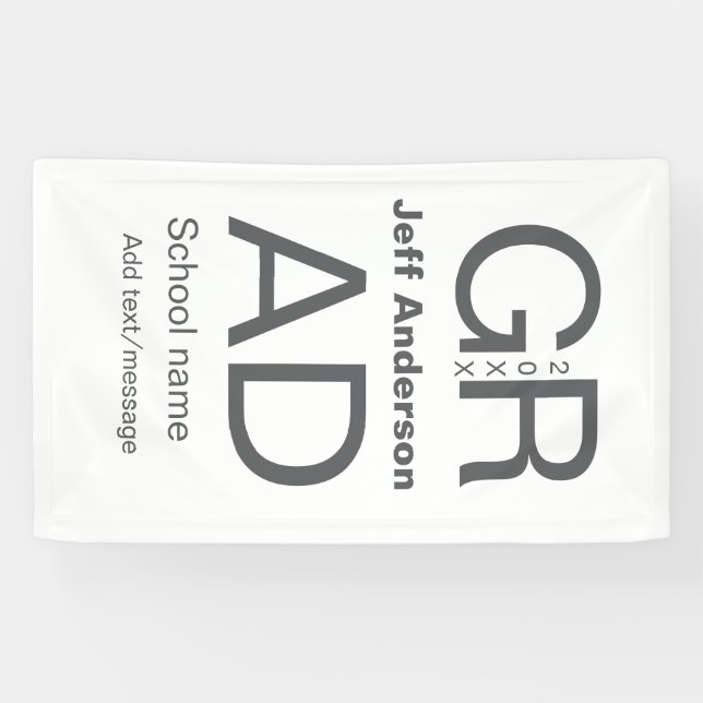 Grad typography modern graduation simple minimal c banner (Horizontal)