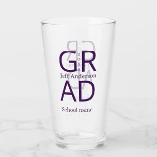 Grad typography modern graduation simple minimal c glass
