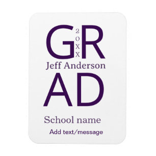 Grad typography modern graduation simple minimal c magnet