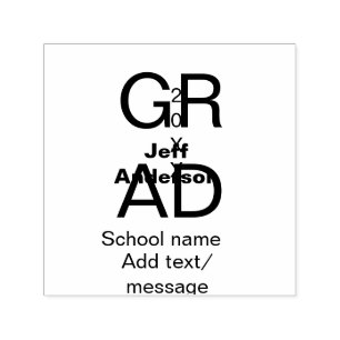 Grad typography modern graduation simple minimal c self-inking stamp