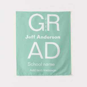 Grad typography modern graduation simple minimal c tapestry