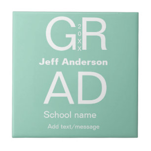 Grad typography modern graduation simple minimal c tile