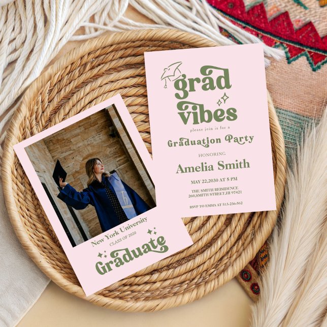 grad vibes Class of 2026 Invitation (Creator Uploaded)