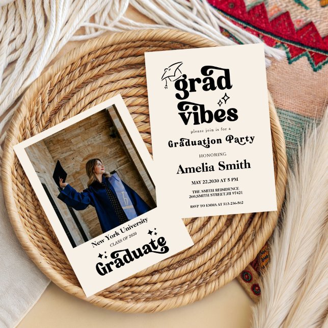 grad vibes Class of 2026 Invitation (Creator Uploaded)