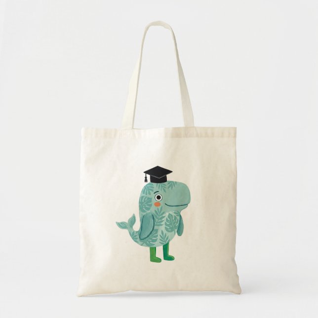 Grad Whales Tropical Tote Bag (Front)