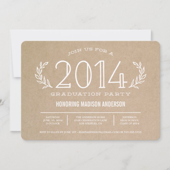 Grad Wreath | Graduation Invitation (Front)