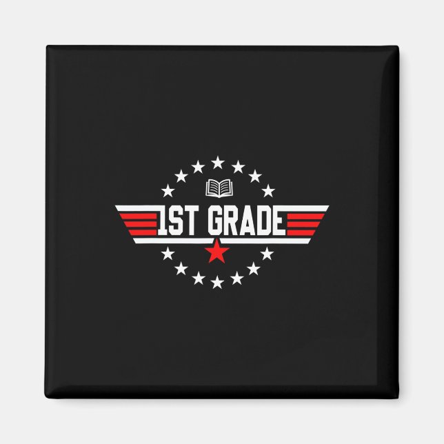 Grade 1st First Grade Back To School First Day Boy Magnet (Front)