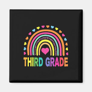 Grade 3rd Grade Rainbow Teachers Kids Back To Scho Magnet