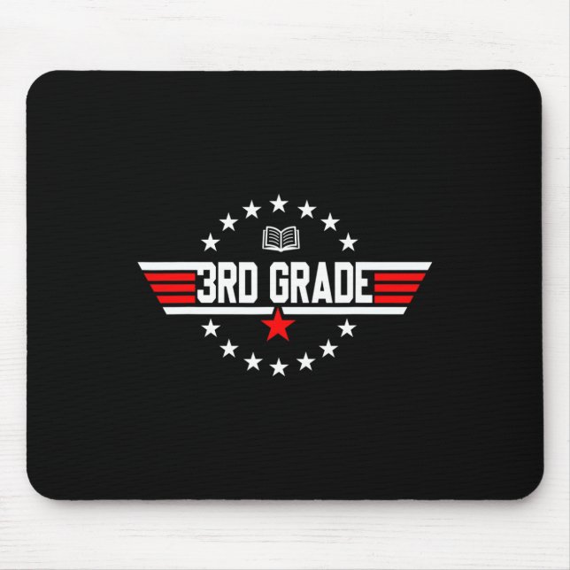 Grade 3rd Third Grade Back To School First Day Boy Mouse Pad (Front)