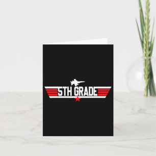 Grade 5th Fifth Grade Back To School First Day Boy Card