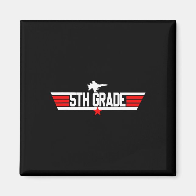 Grade 5th Fifth Grade Back To School First Day Boy Magnet (Front)