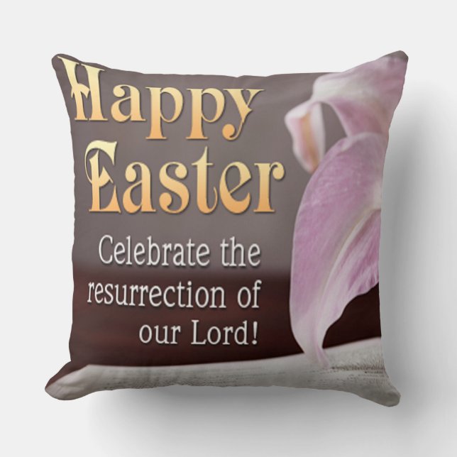 Grade A Cotton Throw Pillow 20x20/Resurrection (Front)