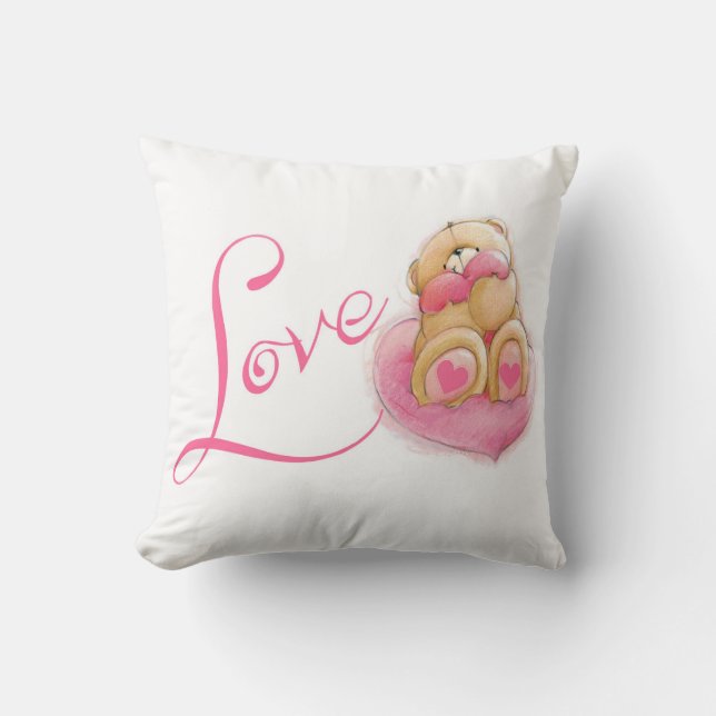 Grade A Cotton Throw Pillow/Bears Cushion (Front)