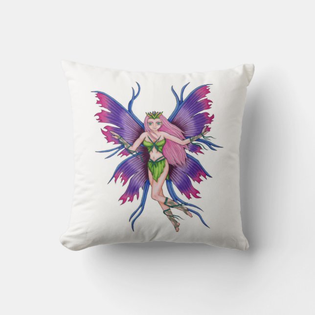 Grade A Cotton Throw Pillow/Fairy Cushion (Front)
