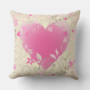 Grade A Cotton Throw Pillow/Heart Cushion