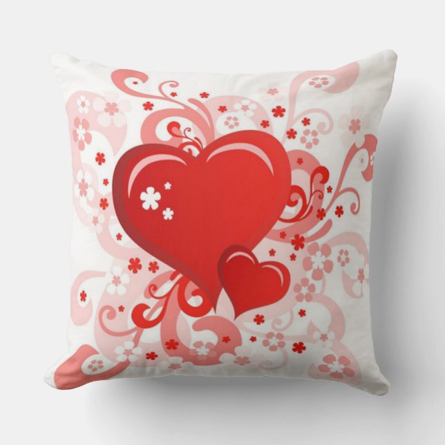 Grade A Cotton Throw Pillow/Heart Cushion (Front)
