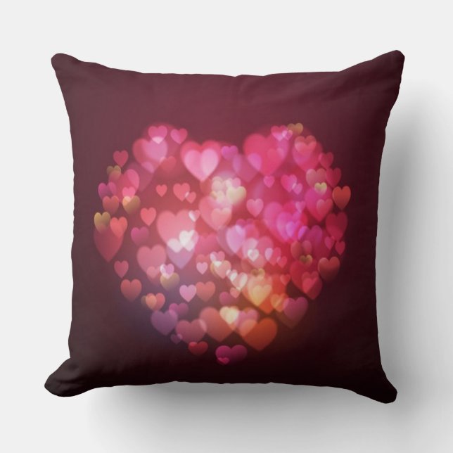 Grade A Cotton Throw Pillow/Heart Cushion (Front)