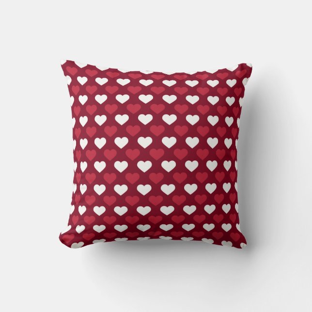 Grade A Cotton Throw Pillow/Hearts Cushion (Front)