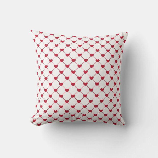 Grade A Cotton Throw Pillow/Hearts Cushion (Front)